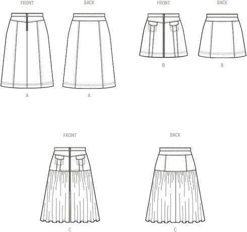 McCall's Women's Skirts Sewing Pattern Packet, Design Code M8390, Sizes 20W-22W-24W-26W-28W...