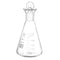 PATIKIL Erlenmeyer Flask, 250ml 8.5oz Narrow Mouth Graduated Flasks with Glass Stopper Borosilicate Glass Flasks with Printed Graduation for Lab E...