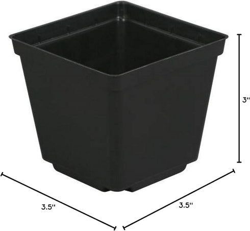 Gro Pro 724042 Plastic Pot, 3.5x3.5x3 in...