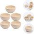 SEWACC 5pcs Wooden Bowls Unfinished Bowls Unpainted Wooden Bowls Serving Bowl Wood Crafts Bowls Pinch Bowls for Fruits Salad Cereal...
