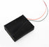 18650 Battery Holder, 6 Pcs 3 × 18650 Black Battery Box, 3 × 18650 Battery Storage Box Housing with Black and Red Wires, for DIY Electronic Circui...