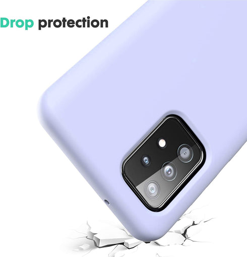Galaxy A52 5G&4G Case, Liquid Silicone Case with Microfiber Lining Thickening Shockproof Design Soft Gel Rubber Phone Case Cover for Galaxy A52 5G...