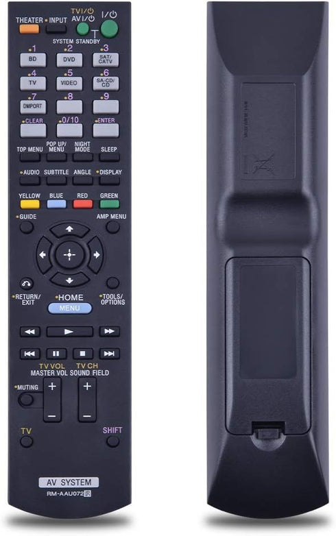RM-AAU072 RMAAU072 Replacement Remote Control Compatible for Sony AV Receiver Home Audio Theater System RM-AAU071 HT-CT150 HT-CT150HP HT-SS370 HT-...