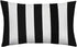 Leaveland White and Black Stripe Set of 2 12x20 Inch Cotton Polyester Square Throw Pillow Case Decorative Durable Cushion Slipcover Home Decor Sof...
