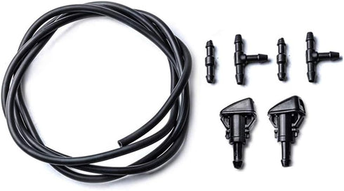 Windshield Washer Nozzles Kit, for Chrysler, Dodge, Ram Washer Jet and Fluid Hose with Connector...