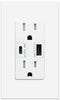 Micmi USB Outlet with C + A Wall Dual High Speed Receptacle Smart 4.8A Fast Charging Capability, Tamper Resistant Wall Plate Included UL Listed (1...