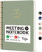 Taja Meeting Notebook for Work Organization - Work notebook with action items, Meeting Minutes Planner Notebook, Perfect Office Supplies for Men &...