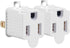 Grounded Adapter 3-Prong to 2-Prong Outlet Converter - 3 Pin to 2 Pin Plug Socket Adapter Extension for Electrical Cord, Household, Workshops, Ind...