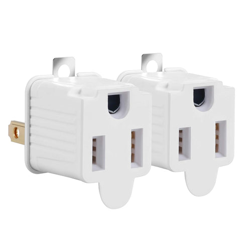 3-2 Prong Adapters Grounding Converters-TENINYU ETL Adapter 5-pack for Outlets Electrical Household Workshops and Other Appliances...