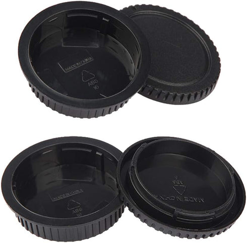 Front Body Cap & Rear Lens Cap Cover Compatible for Canon T8 T8i T7 T7I T6 T6i SL3, 90D 80D 77D 70D 7D 6D Mark II/I, 5D Mark IV/III/II kit EF/EF-S...