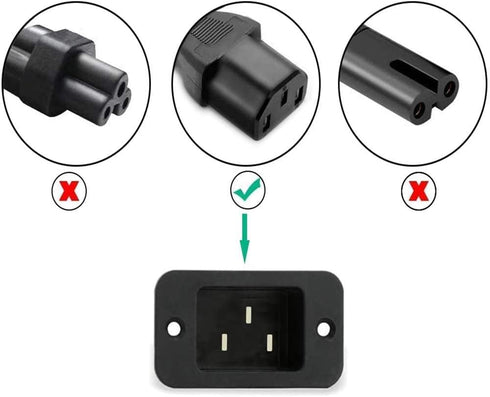 AC Power Cord Fit for ION iPA76C iPA76A iPA76S IPA23 Block Rocker, ION Block Party Live, Job Rocker, Explorer Portable Speaker System,Amplifier Am...