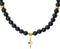 Black Onyx Choker Bead Necklace Crystal Collar | Dainty Star Pendant Cubic Zirconia Stone Vintage Lightweight Celestial Gold Jewelry for Women...