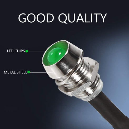 Keenso Led Light 12v, 4Pcs 12v Green LED Lights Indicator Light Indicator Lamp Car Van Boat Indicator Light Lamp Dash Bulbs Directional (Green)...