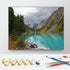 Paint by Numbers for Adults, DIY Drawing Paintwork with 4 Paintbrushes and Acrylic Paints, 16”x20” Rolled Canvas Gift Decor, Mountain Lake Landsca...