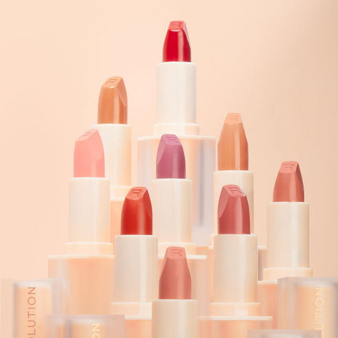 Revolution Beauty, Lip Allure Soft Satin Lipstick, Highly Pigmented & Smudge Proof, Long Lasting Creamy Satin Finish, Contains Vitamin E, CEO Bric...