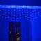 3.5M/11ft 96 LED Blue Linkable Fairy Curtain String Light with 8 Modes Functional Controller for Indoor/Outdoor/Party/Wedding/Christmas Decor...