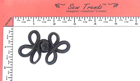 Chinese Frogs Button Closures Hook & Eye Fastener - Sewing Quilting Renaissance Dance Hawaiian Bridal Costumes Outfit Drapery Decor- Black-3 Loops...