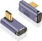 Poyiccot USB C Right Angle Adapter 240W, Right Angle USB C Adapter 40Gbps, USB C Adapter 90 Degree USB C Male to Female Extender Support 8K Video ...