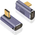 Poyiccot USB C Right Angle Adapter 240W, Right Angle USB C Adapter 40Gbps, USB C Adapter 90 Degree USB C Male to Female Extender Support 8K Video ...