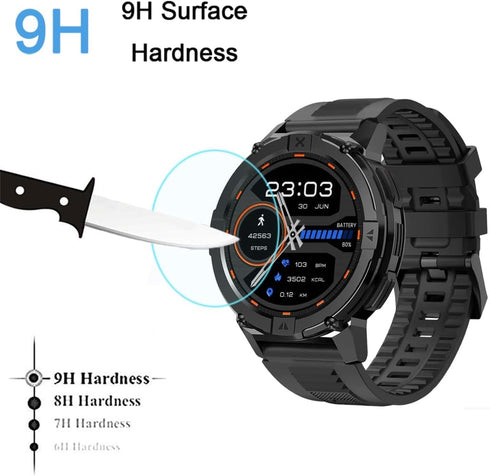 3 Pack Screen Protector Tempered Glass Compatible with Carbinox X-Ranger Smart Watch Smartwatch Screen Protectors Foils Glass 9H 0.3MM Slim Anti-S...