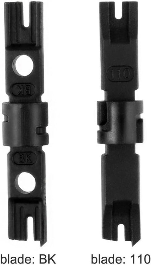 Punch Down Impact Tool with Two Blades - 110 and BK Network Wire Cable Cat6/Cat5e Telephone Impact Terminal Insertion Tools & Extra Network Wire S...