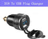 iMESTOU Aluminium DIN Hella USB Plug to Dual USB Charger Adapter with LED Voltmeter Waterproof for 12V/24V BMW Ducati Motorcycles......