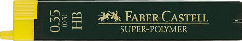 Faber-Castell 0.35mm HB Super-Polymer Fineline Lead (Pack of 12),Black...