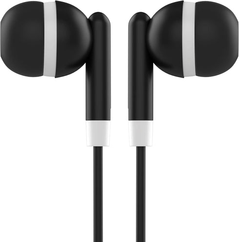 Maeline Bulk Earbuds with 3.5 mm Headphone Plug - 10 Pack Wholesale Bundle - Black......