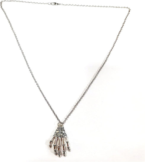 Halloween Gothic Skeleton Hand Skull Dangle Drop Earring Claw Palm Choker Collar Pendant Necklace Ear Stud for Women Punk Rock Cosplay Halloween C...