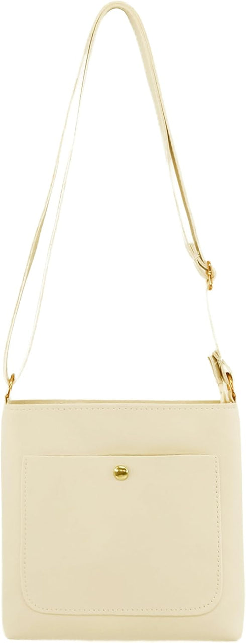 PORT&LOTUS Small Shoulder Bags for Women Square Bucket Bag for Women Women's Simple Pouch...