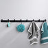 Wall Mounted Coat Racks with 8 Hooks Hanging Holder Towel Rack 29.7"x1.3" Modern Black Hanging for Clothes Entryway Bathroom (8 Hooks)...