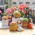 Pretty Girl Flowerpot Resin Purple Dress Succulent Planter Desk Mini Ornament (Idyllic Girl-Pretty)...