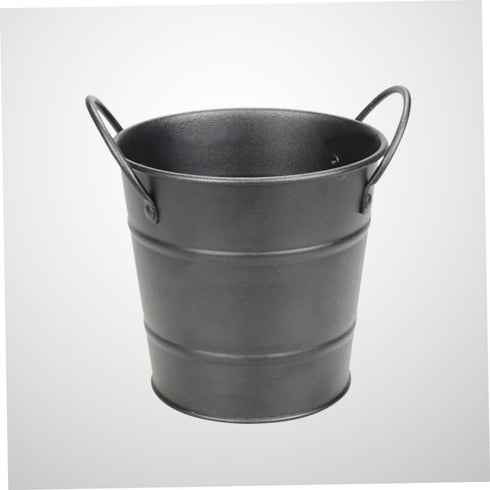 Food Container Small Containers Black Metal Ice Container for Bar Basket Mini Tinplate Bucket Portable Ice Bucket French Fry Bucket Dipping Sauce ...