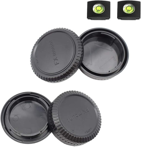 Fuji X Front Body Cap & Rear Lens Cap Cover for Fujifilm X-T5 X-T4 X-T3 X-T1 X-T2 X-S10 X-T30 X-T20 X-T10 X-H2 X-H2S X-H1 X-T200 X-T100 X-PRO3 Mor...