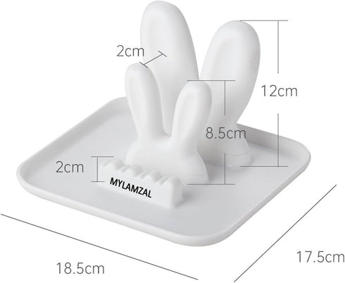 Spoon Rest for Stove Top Pot Lid Holder Kitchen Gadgets Pot Lid Organizer Silicone Mushroom Cute le creuset Spoon Rest Holder Crab Spoon Holder St...