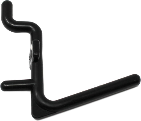 JSP Manufacturing Pegboard Hooks Non-Locking Plastic L Style Hook | Garage Tool Storage Craft Hooks Pegboard Accessories (100, Black)...