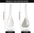 DOERDO 2pcs Rice Paddle Spoon Soup Spoon Heat Resistant Rice Scooper Kitchen Utensil for Mixing, Serving, Cooking, White...