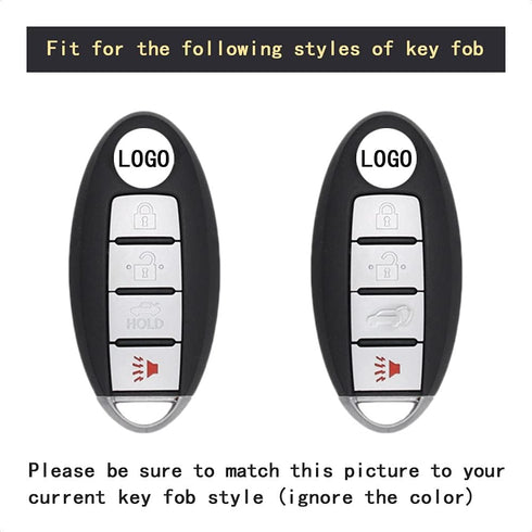 TANGSEN Key Fob Case Red Cover Compatible with Infiniti EX FX X G JX M Q QX Series Altima Coupe Armada GTR Maxima Murano Cross CABRIOLET Pathfinde...