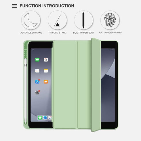 Aoub Case for iPad 6th Generation 2018/iPad 5th Generation 2017 9.7 inch, with Pencil Holder, Auto Sleep/Wake, Soft TPU Back Slim Lightweight Trif...