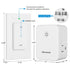 DEWENWILS Remote Control Outlet, Wireless Light Switch with 2 Side Outlets, 100 FT Range Remote Outlet Switch for Lamp, No Wiring, 15A/1875W, Comp...