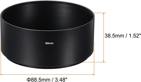 PATIKIL 82mm Lens Hood, Long Focus Frosted Surface Anti-reflective Inside Hood for Camera Lens, Black for Nikon, for Fujifilm, for Pentax, for Lei...