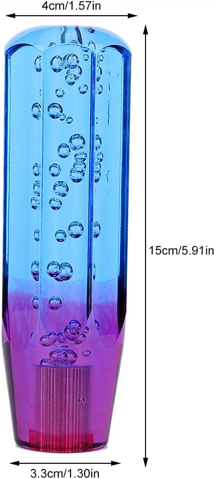 Shift Knob Head, Universal Acrylic Gear Shift Crystal Bubble Car Shifter Manual Car Gear Shift Knob Head Shifter Lever with 2 Mounting Adapters fo...