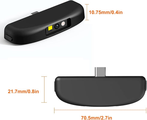 2D Cell Phone Barcode Scanner,Alacrity QR Barcode Reader Scanner Module Scanner with Auto Sensing Type-C Cell Phone Screen Barcode Scanner Scan...