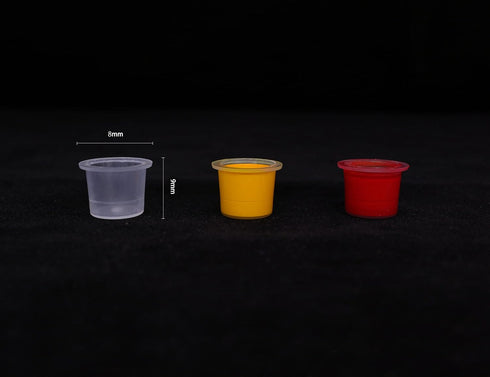 Pigment Ink Caps Cups,500Pcs Disposable Watercolor Ink Cups Caps,Small Size Ink Caps Cups for Pigment Ink Machine Kits Supplies, Size 9mm (S)...