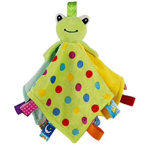 Toddler Taggy Security Blankets Soft Plushy Cuddle Bud Blankie Breathable Snuggle Blanket for Boys and Girls, Green Frog...