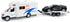 Toy Camper RV Trailer Towing Supercar Sports Model Car Diecast Motorhome Toys for Boys Pull Back Toy Cars, Beach Sandbox Outdoor Adventure Play Se...