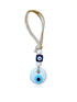 White Evil Eye Wall Glass Hanging Car Charm Ornament Accessory for Rear View Mirror...