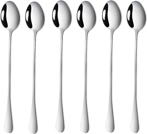 Long Handle Spoons,7.6-inch Ice Tea Spoon, Coffee Stirrers,Ice Cream Spoon, AXIAOLU Premium Stainless Steel Coffee Spoons, Cocktail Stirring Spoon...
