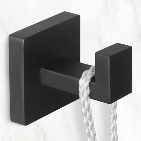 IBosins 4 Pack Towel Hooks Hand Towel Holder for Bathroom Wall Livingroom Bedroom Kitchen Closet Heavy Duty Stainless Steel Hook Hanger for Robe, ...