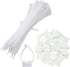 100 Pack Adhesive Cable Tie Mount Zip Ties Wraps 150mm x 3.6mm White Self Wire Tie Base Holder for Home Office Garage and Workshop...